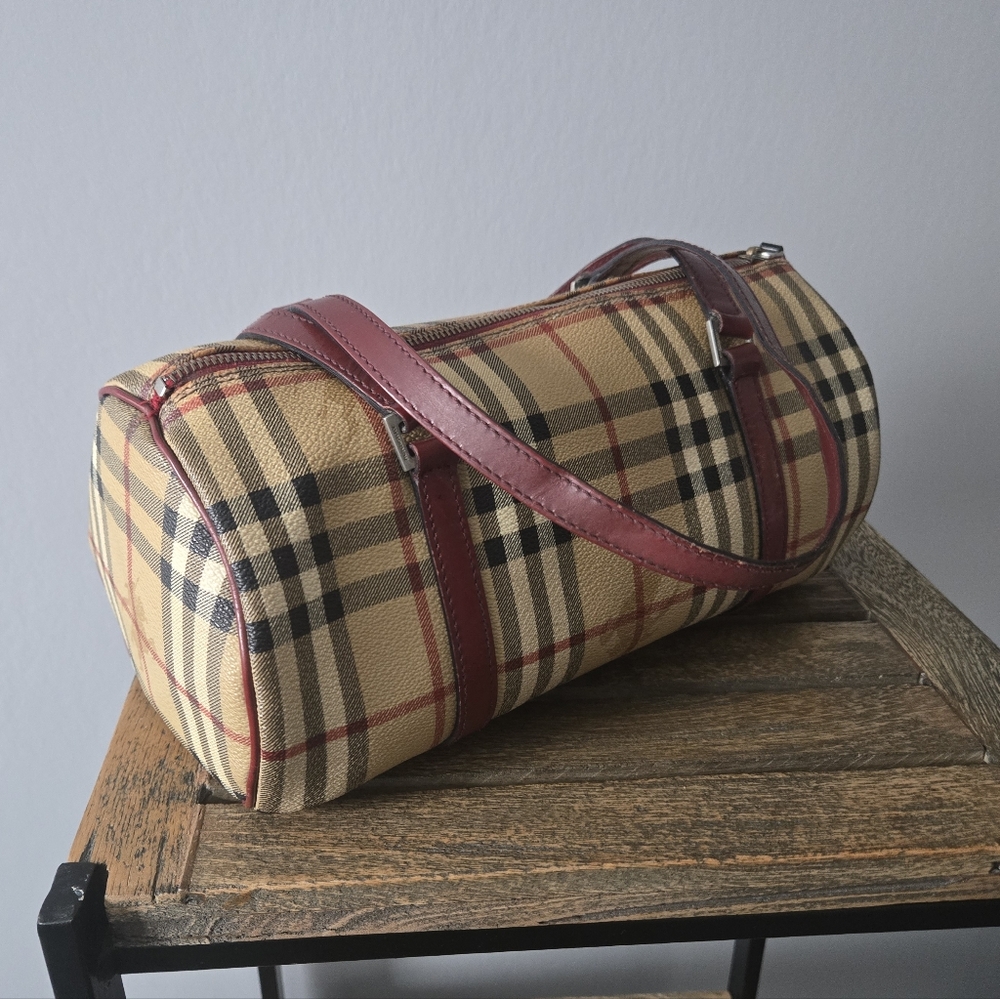 BURBERRY - Check Barrel Shoulder/Hand Bag